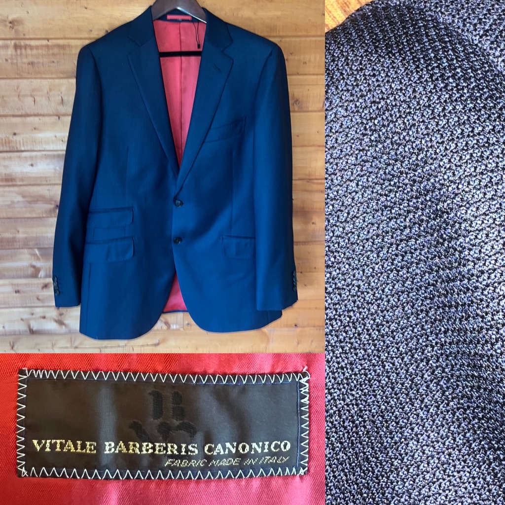 Suitsupply Suit Jacket Sienna Fit Mens 42r Blue Birdseye Blazer 100% Wool Vbc